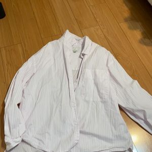 Pink stripped shirt cute for work or day out